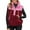 Burgundy, variant on Sleeveless Fleece Sherpa Patchwork Vest Coat Women Winter Casual Half Zipper Jacket Coat