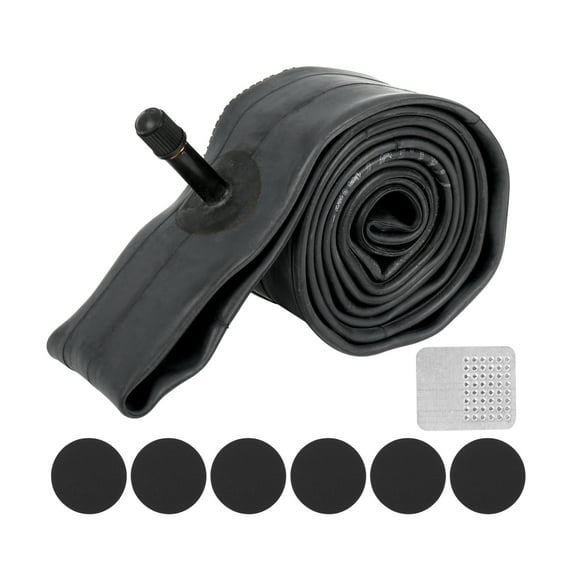 REGALWOVEN 22" Bicycle Inner Tube with Repair Tool 22"x1.75"-2.125" American Type Black Rubber
