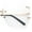 Gold Black - Clear, variant on Gold Luxury Fashion Rectangular Rimless Oversize Butterfly Clear Lens Eye Glasses