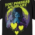 thumbnail image 4 of The Exorcist You Possess My Heart Crew Neck Short Sleeve Men's Black T-shirt-XS, 4 of 4