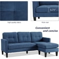 thumbnail image 4 of Convertible Sectional Sofa Couch, L-Shaped Couch with Modern Linen Fabric (Blue), 4 of 7