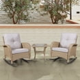 thumbnail image 2 of POCASSY Wicker Rattan Outdoor Rocking Chair Set with Side Table (2 chairs and 1 side table), 2 of 7
