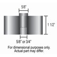 thumbnail image 2 of Separador de ventilador por correa Derale 31515 de aluminio, 3,8 cm, plateado, 2 of 3