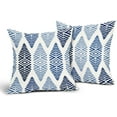 thumbnail image 5 of Navy Blue Pillow Covers 20x20 Inch Blue and White Boho Decorative Throw Pillow Covers Bohemian Geometric Outdoor Pillowcases Cotton Linen Cushion Covers for Couch Sofa Bed Decor (Pack of 2), 5 of 6