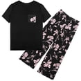 thumbnail image 3 of DAKIMOE Womens Pajama Sets 2 Piece Sets for Women Summer Sets Short Sleeve Pajamas Lounge Set Casual Sleepwear Loungewear PJS, S-XXL, 3 of 9
