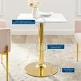 thumbnail image 3 of Modway Verne 28" Square Modern Wood & Metal Dining Table in White/Gold, 3 of 6