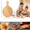thumbnail image 2 of Plato para Pizza, Tabla para Pizza, Platos para Pan, Restaurante de Carnes para el hogar, Servicio de Barbacoa, Bandeja multifunción con asa, Adecuada para Tartas y Pasteles, 2 of 4