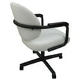 thumbnail image 3 of 4 - Swivel Metal Dining Caster Chair M-70 - White Vinyl on Black Chairs, 3 of 3