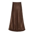 thumbnail image 2 of LYMAYTER ‌Women's High Waist Silk Satin Skirts Breathable Dinner Date Swing Midi Skirt for S-XL, 2 of 10