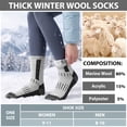 thumbnail image 5 of Loritta Secret Merino Wool Socks for Women, 3 Pairs Thermal Winter Hiking Warm Thick  Boot Socks, 5 of 10
