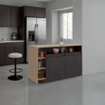 thumbnail image 2 of Bari Modern Kitchen Island and Counter Dining Table Engineered Wood Multi-Color, 2 of 8