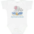 thumbnail image 3 of Inktastic My Nonni Loves Me Cute Elephants Clouds Moon and Stars Boys or Girls Baby Bodysuit, 3 of 5