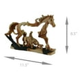 thumbnail image 4 of Horse and Cowboy Faux Wood Carving Statue, 4 of 4