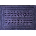 thumbnail image 1 of Ahgly Company Indoor Rectangle Persian Blue Traditional Area Rugs, 2' x 5', 1 of 4