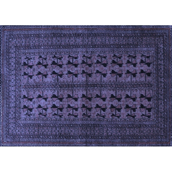 Ahgly Company Indoor Rectangle Persian Blue Traditional Area Rugs, 2' x 5'