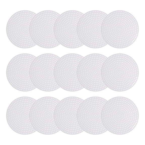 Plastic Mesh Canvas Sheet 7.7cm/ 3" White Round Blank Canvas for Embroidery Needlepoint, Knit Crochet Mesh, Pack of 30