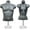 Gray, variant on Black Male + Female Hollow Back Mannequin Torso Set w/ Acrylic Stand with Metal Pole, S-M Sizes (1)