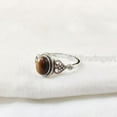 thumbnail image 3 of Natural Tiger Eye Ring, Tiger Eye Gemstone Ring, Tiny Bohemian Ring, 925 Sterling Silver, Designer Womens Ring, Christmas Thanksgiving, Handmade Statement Jewelry, Natural Tiger Eye, 3 of 8