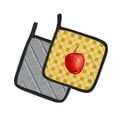 thumbnail image 2 of Carolines Treasures BB7217PTHD Whole Apple on Basketweave Pair of Pot Holders , 7.5HX7.5W, multicolor, 2 of 3