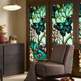 1 Sheet Window Privacy Film Floral, Removable Butterfly Window Stickers Privacy Decorative Glass