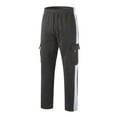 thumbnail image 3 of uikmnh Male Color Block Sweatpants Tether Large Size Pant Loose Autumn and Winter Sports Patchwork Pockets Trousers,Mens Sweatpants,Size L, 3 of 5
