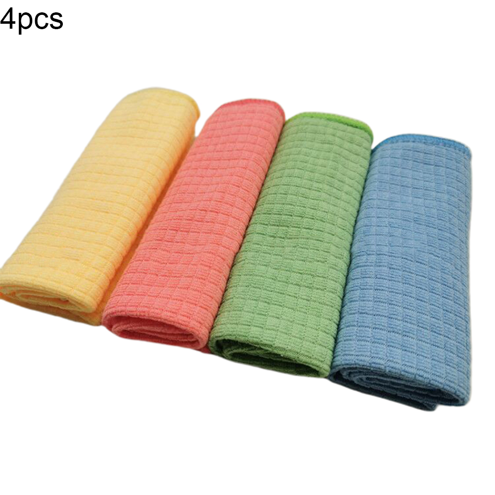 SANWOOD Dish Cloth 4Pcs Kitchen Strong Water Absorbent Cleaning