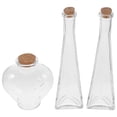 thumbnail image 3 of 3 botellas de los deseos transparentes con forma de corazón prismático, frasco de vidrio, adorno para ceremonia de arena en bodas., 3 of 8