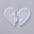 thumbnail image 4 of Pendant Silicone Molds Resin Casting Molds For UV Resin Epoxy Resin Jewelry Making Heart White 46x34x5.5mm Hole: 3x4mm & 6x7mm 2pcs/set, 4 of 7