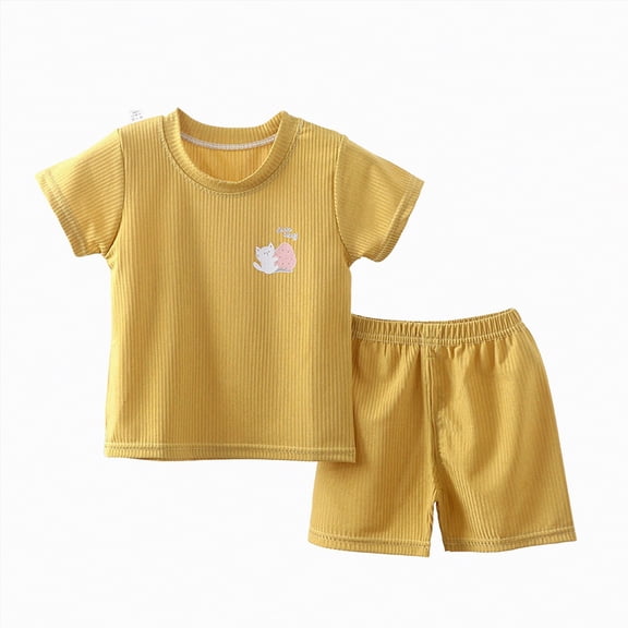 Boys Clothes Boy Kids Summer Cartoon Printed Short Sleeved Training 0 6 12 18 24 Months 2T 3T Children Clothing Set Tops T-Shirt Pants Shorts 2-Piece