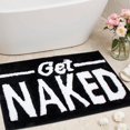 thumbnail image 1 of KOEXM Get Naked Bath Mat Cute Bathroom Rugs 20" x 32", Non Slip Machine Washable Funny Bath Mat for Bathroom Black Water Absorbent Shower Rug, 1 of 7
