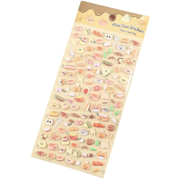 Mini Puffy Stickers Small 3D Tiny Micro Sticker Set Removable for Rewards Phone Case Album Notebook Scrapbooking Craft and Gift for Women and Men