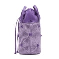 thumbnail image 4 of Pre-Owned Valentino Purple Roman Stud Bucket Bag Shoulder Bag Raffia Canvas/Smooth Leather, 4 of 10