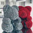 thumbnail image 3 of Oso de peluche de flores artificiales para mujer, caja de regalo de 40cm, PE, rosa, San Valentín, boda, Navidad, decoración del hogar, envío directo, 3 of 4