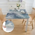 BANET Square Fitted Table Cover with Elastic Edges, Background Marbling ...