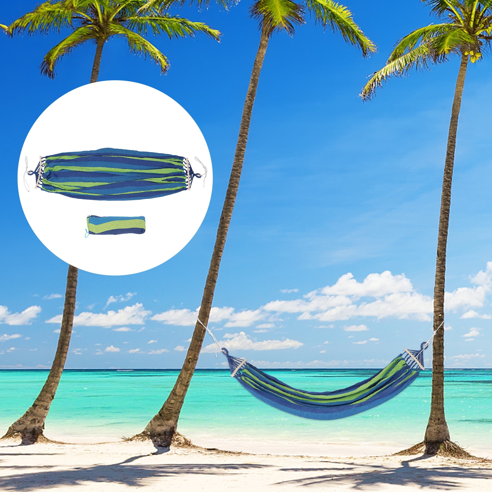 Outdoor Camping Hammock with 150kg Load Capacity for Travel Beach Garden