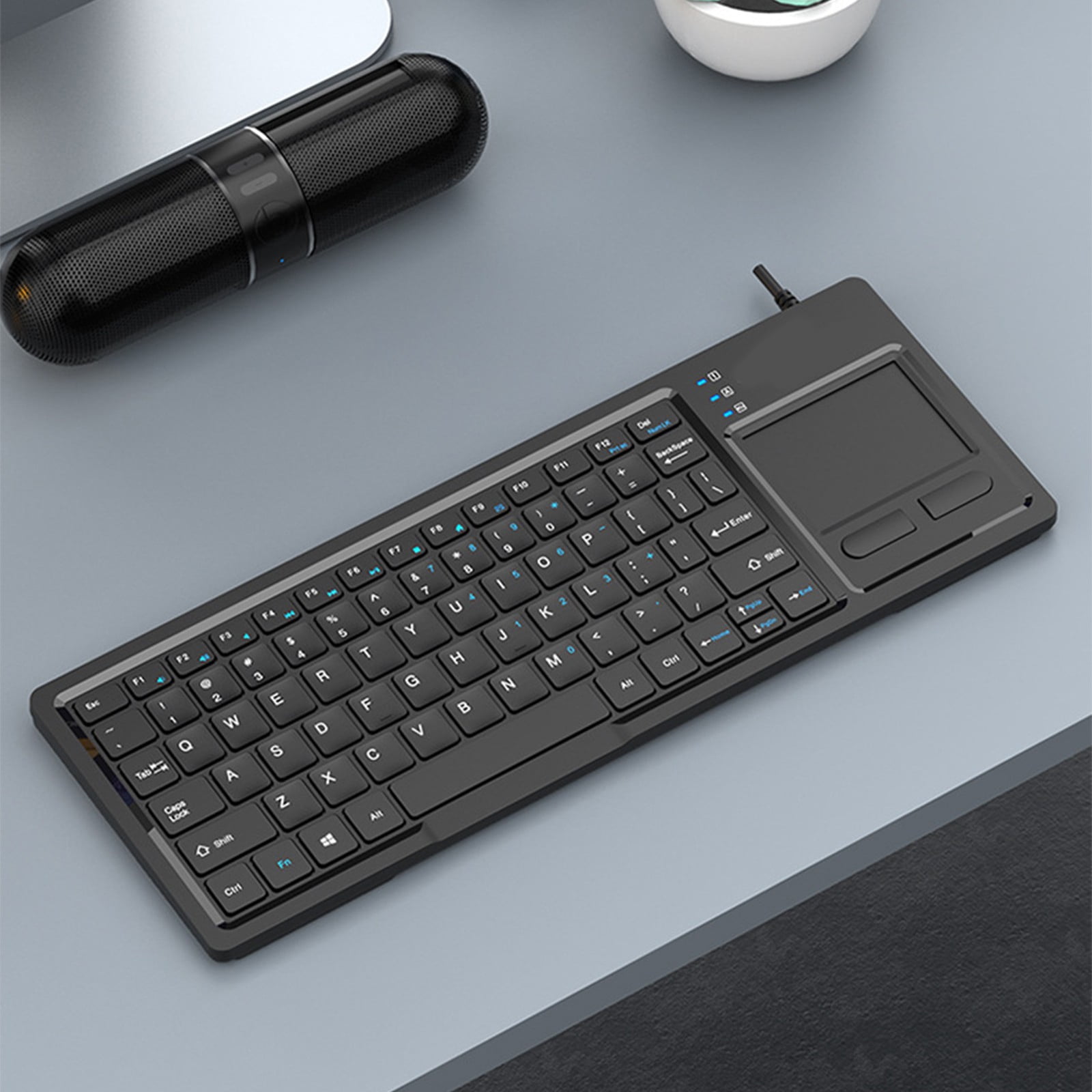 Ergonomic 78 Key USB Corded Keyboard Touch Keyboard Function Waterproof Connection For Industrial Control Typing