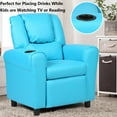 thumbnail image 6 of Costway Kids Recliner Armchair Children's Furniture Sofa Seat Couch Chair w/Cup Holder, Multiple Colors, 6 of 10
