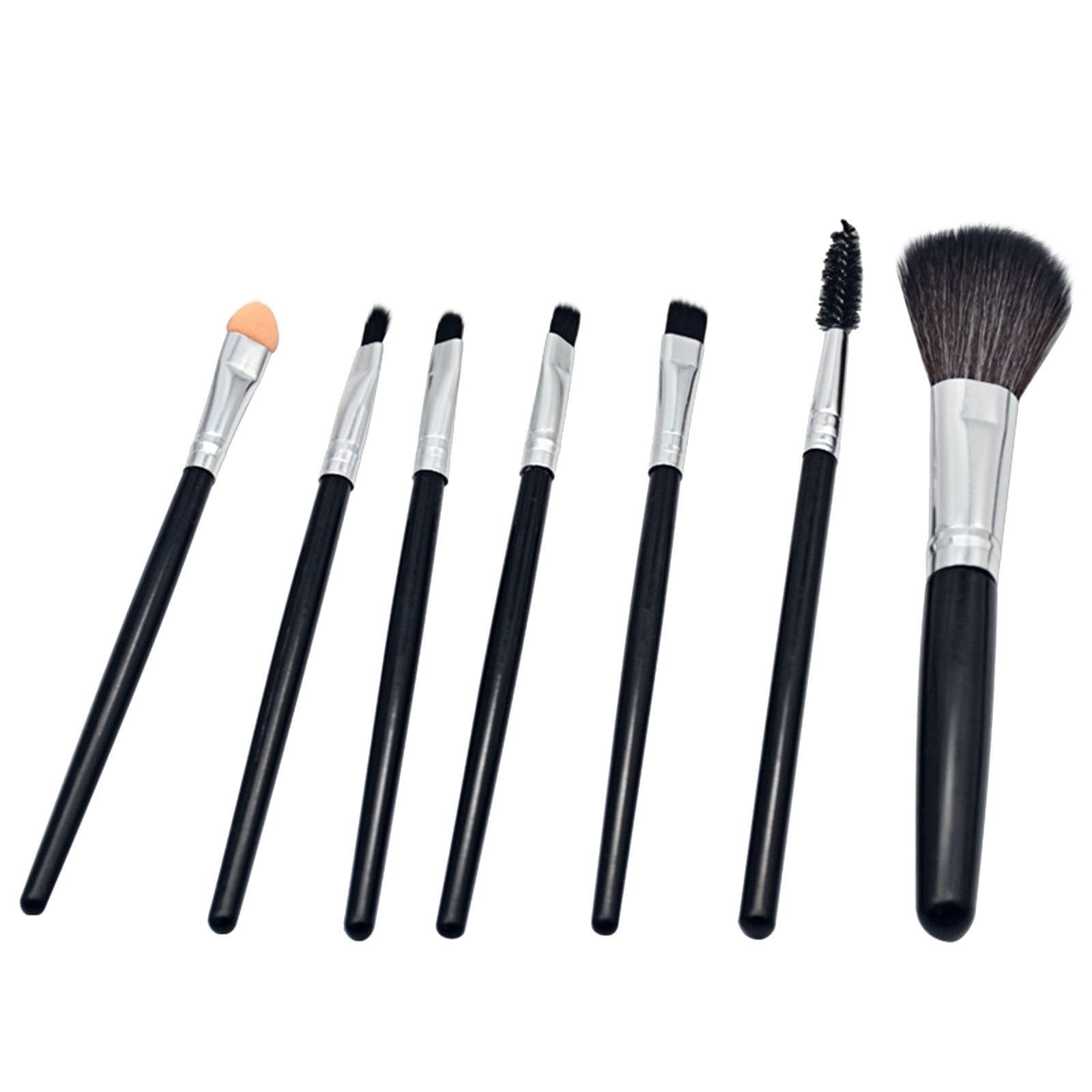 Dengmore 7 Pcs Makeup Brush Set Pink Black Eye Shadow Brush Lip Brush