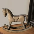 thumbnail image 6 of Wooden Animal Sculpture Rocking Horse Desktop Decor Wear Resistant Material for Entrance Countertop Space, 6 of 9