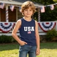 thumbnail image 6 of HBYJLZYG USA Flag Tank Top for Boys Girls, 4th of July Sleeveless Patriotic Shirt with American Flag Print, Independence Day Tee for Kids 3-15 Years, 6 of 8