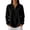 Black #127, variant on Long Sleeve Shirts for Women V Neck Collared Waffle Knit Loose Fit Cute Tops, XL