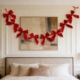 thumbnail image 5 of Large Fabric Christmas Bow 71 Inch Oversized Holiday Decor for Stair Railing Wall Tree Wreath Home Party, 5 of 6