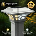 thumbnail image 2 of Classy Caps SLZ332W  Kingston White Dual Lighted Solar Post Cap ( 2PACK), 2 of 8