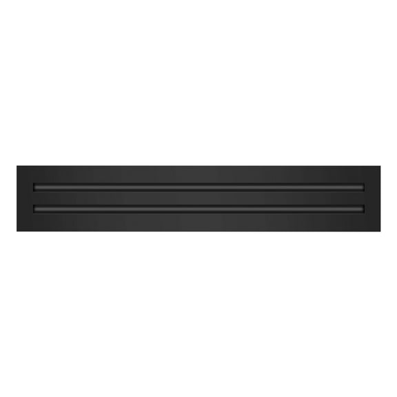 BUILDMART - 22x4 Modern AC Vent Cover - Decorative Black Aluminum Air Vent - Standard Linear Slot Diffuser - Heating and Cooling Register Grille for Ceiling, Walls & Floors - Texas Buildmart
