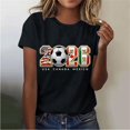 thumbnail image 2 of Women's 2026 USA Canada Mexico Soccer Graphic Tee Short Sleeve Crew Neck T-Shirt Sportswear Casual Fan Top For Match Day Celebrations, 2 of 5