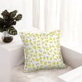 thumbnail image 5 of Faux Leather Throw Pillow Covers, yellow lemon leaves Decorative Pillow Covers for Couch Sofa Bed Living Room Home Garden, Pillow Cases with Invisible Zipper, 5 of 6