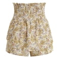 thumbnail image 4 of zaveiop Floral Skorts for Woman Ruffle Mini Skirt with Shorts Underneath Causal Summer Boho Outfits (Khaki, S), 4 of 9