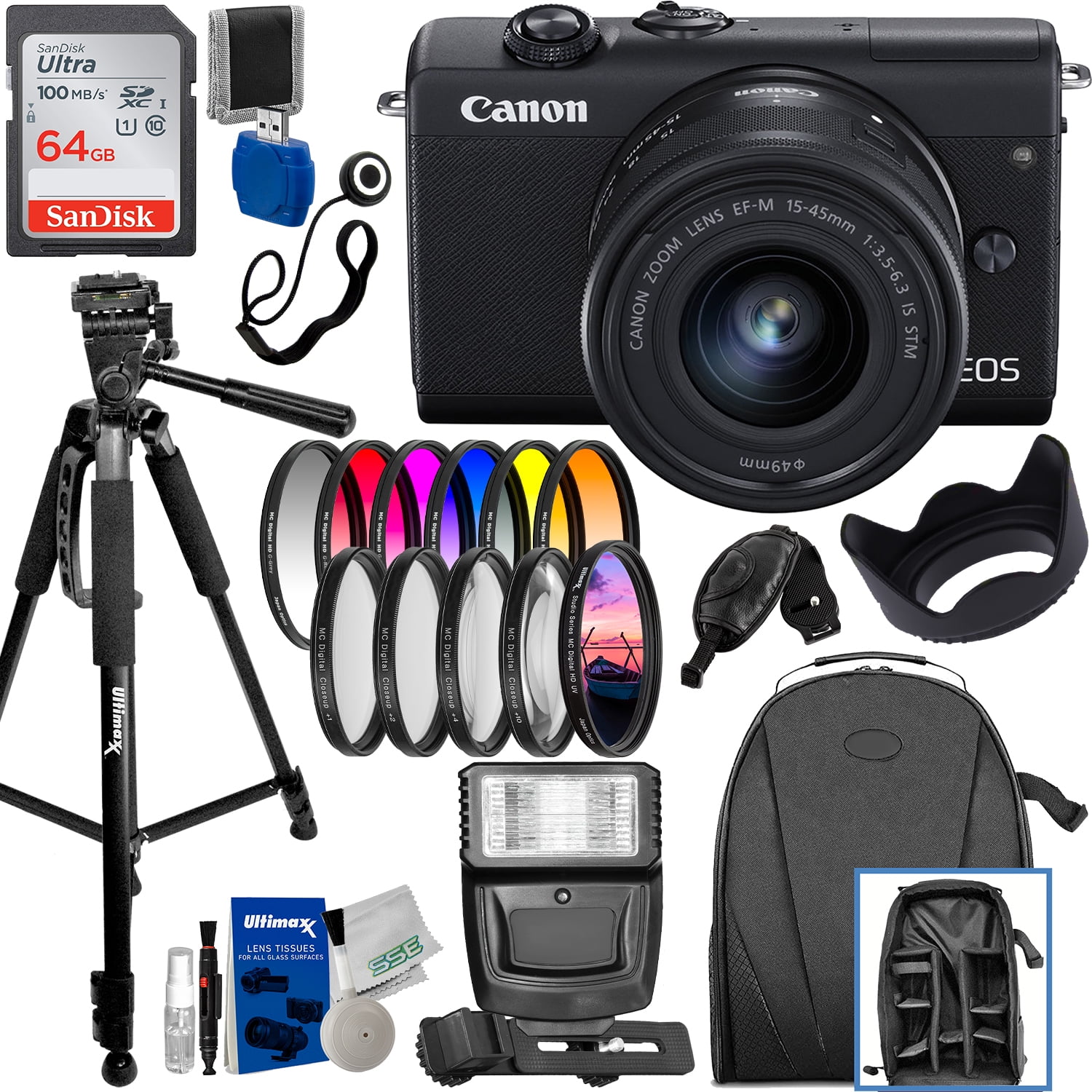 Canon EOS M200 Mirrorless Digital Camera with EFM 1545mm f/3.56.3 IS