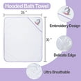 thumbnail image 3 of Viviland Baby Towels and Washcloths, Soft Absorbent Baby Girl Bath Towel Set, Unicorn Hooded Towels with 5 Infant Washcloths，(6 Pieces), 3 of 7
