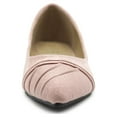 thumbnail image 3 of Ollio Women's Shoes Ballet Dress Faux Suede Pleated Pointed Toe Flats 1BN1833, 3 of 6